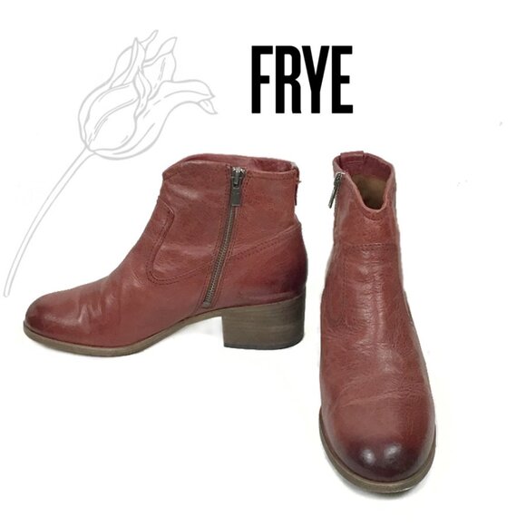 Frye Claire Bootie Short Ankle Leather Boot - Picture 1 of 14